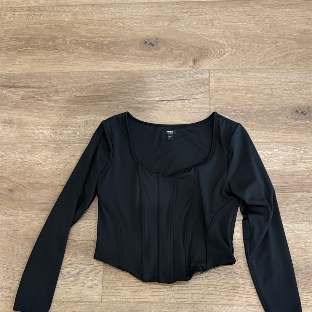 Express Black Long Sleeve Bodysuit